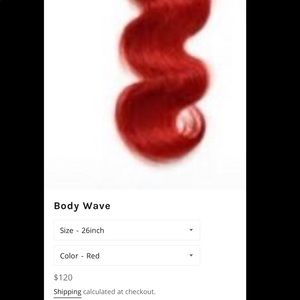 Red human hair bundles